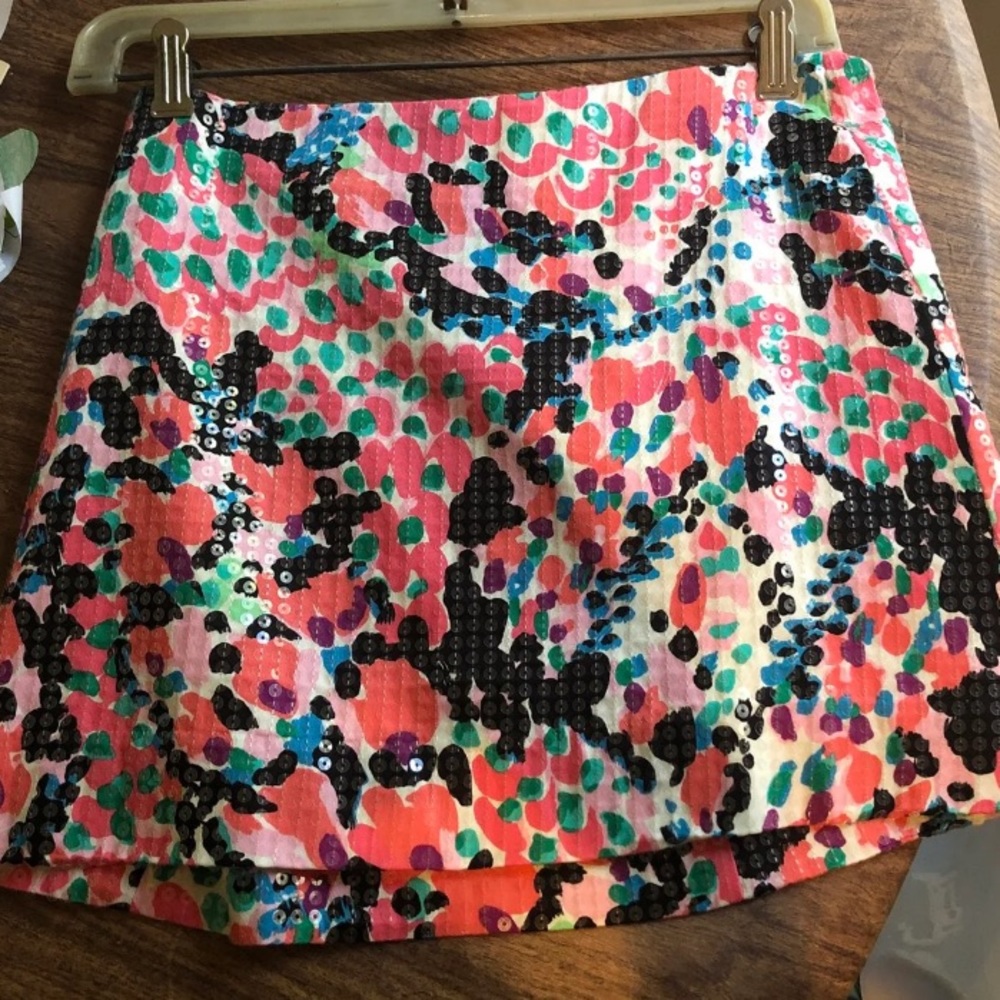Lilly Pulitzer Skirt.  Multi colored with sequins.  Size 4